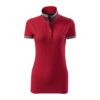 tricou-de-dama-polo-rosu-malfini-collar-up-257-630x552